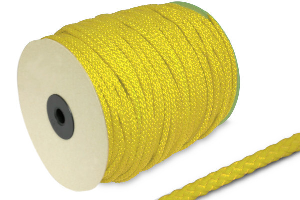 Cordon en PP, Ø 5 mm, en rouleau de 100 m, jaune