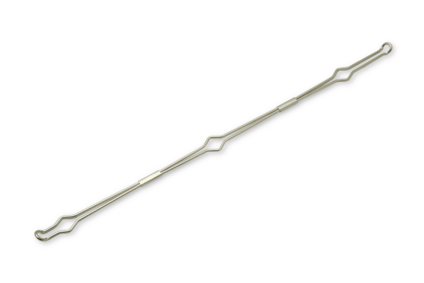 Pince de maintien en fil métallique, pour mécanismes à 3 rouleaux, 280 mm, nickelée