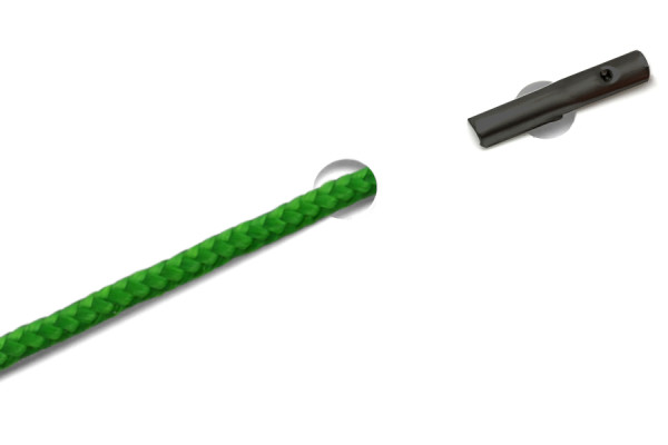 Cordons en PP avec goupilles automatiques, verts
