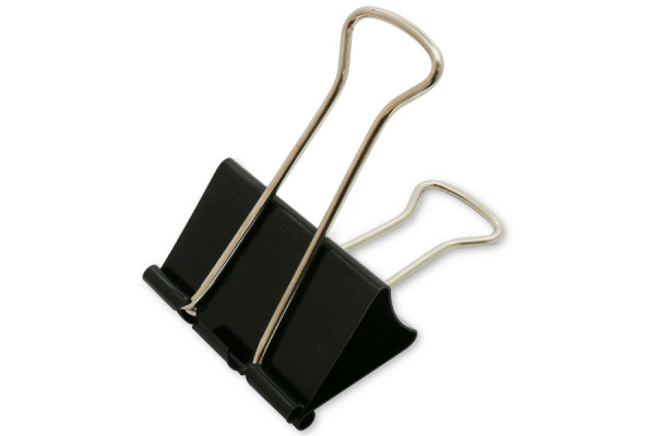 Pinces double clip / Pinces universelles, 41 mm de large, noir