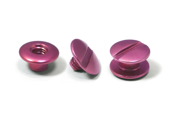 Vis de reliure en aluminium, rose