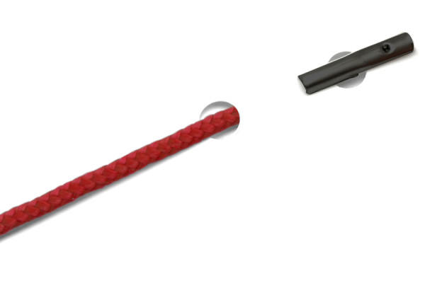 Cordons en PP avec goupilles automatiques, rouges