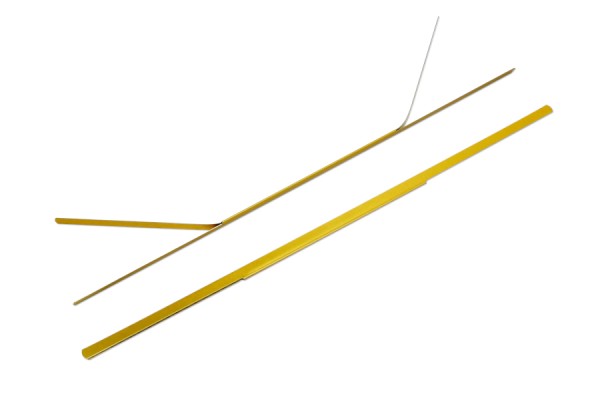 Doppelheftzungen aus Metall, 200 mm, goldlackiert